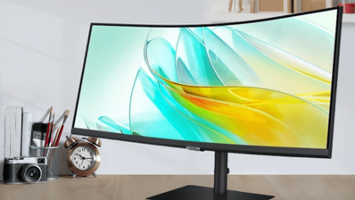monitor Samsung ViewFinity S6 S65UC sobre escritorio
