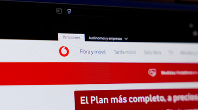 Imagen de la página web de Vodafone