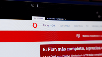 Imagen de la página web de Vodafone con varias tarifas