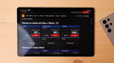 ofertas de la web de Orange en una tablet
