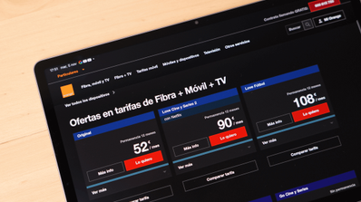 Imagen de las tarifas de Orange en su web