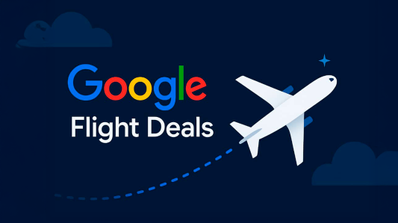 Interfaz de la nueva herramienta Google Flight Deals mostrando un mapa con destinos de viaje y filtros de búsqueda por IA