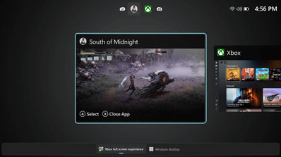 Interfaz Full Screen Experience en consolas Windows 11
