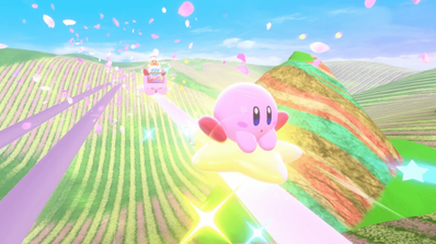 Una imagen del juego Kirby Air Riders