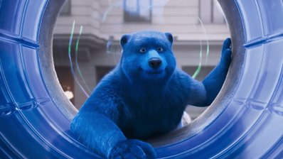 La mascota de O2 en uno de los anuncios de la operadora