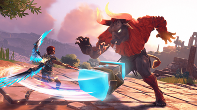 Imagen de una de las escenas del juego Immortals Fenyx Rising