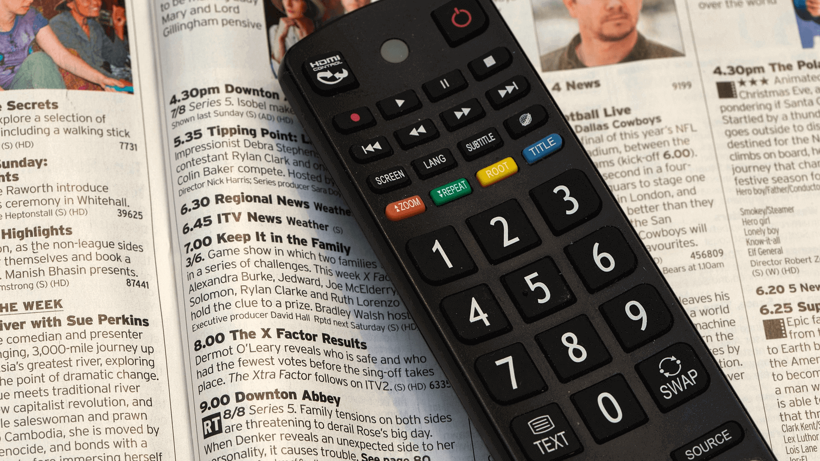 Un mando a distancia de una televisión