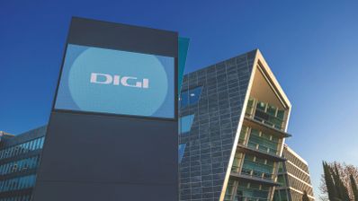 Fachada del edificio de oficinas centrales de Digi España en Madrid, epicentro del actual conflicto laboral por el nuevo convenio colectivo