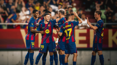 Imagen del partido del F.C. Barcelona