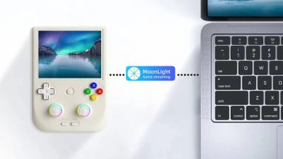 Consola portátil retro Anbernic RG406V en color blanco