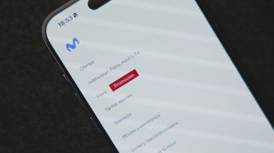Captura de un perfil de cliente de Movistar con la fibra en promoción