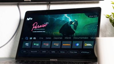 Interfaz de Movistar Plus+ en un portátil
