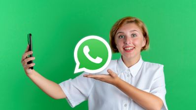 Logo oficial de WhatsApp sobre un fondo verde