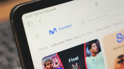 web de Movistar en una tablet