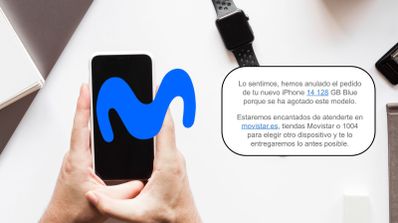 mensaje Movistar anulación pedido iPhone 14