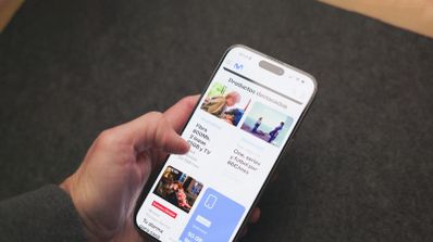 web de Movistar en un móvil