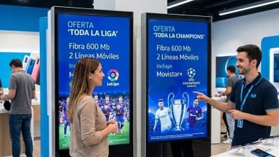 Imagen de una clienta de Movistar indecisa