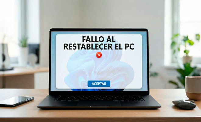 Fallo al restablecer el PC con Windows