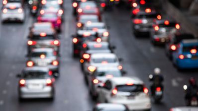 Carretera atascada en Semana Santa