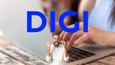 Imagen de una persona con el logo de Digi