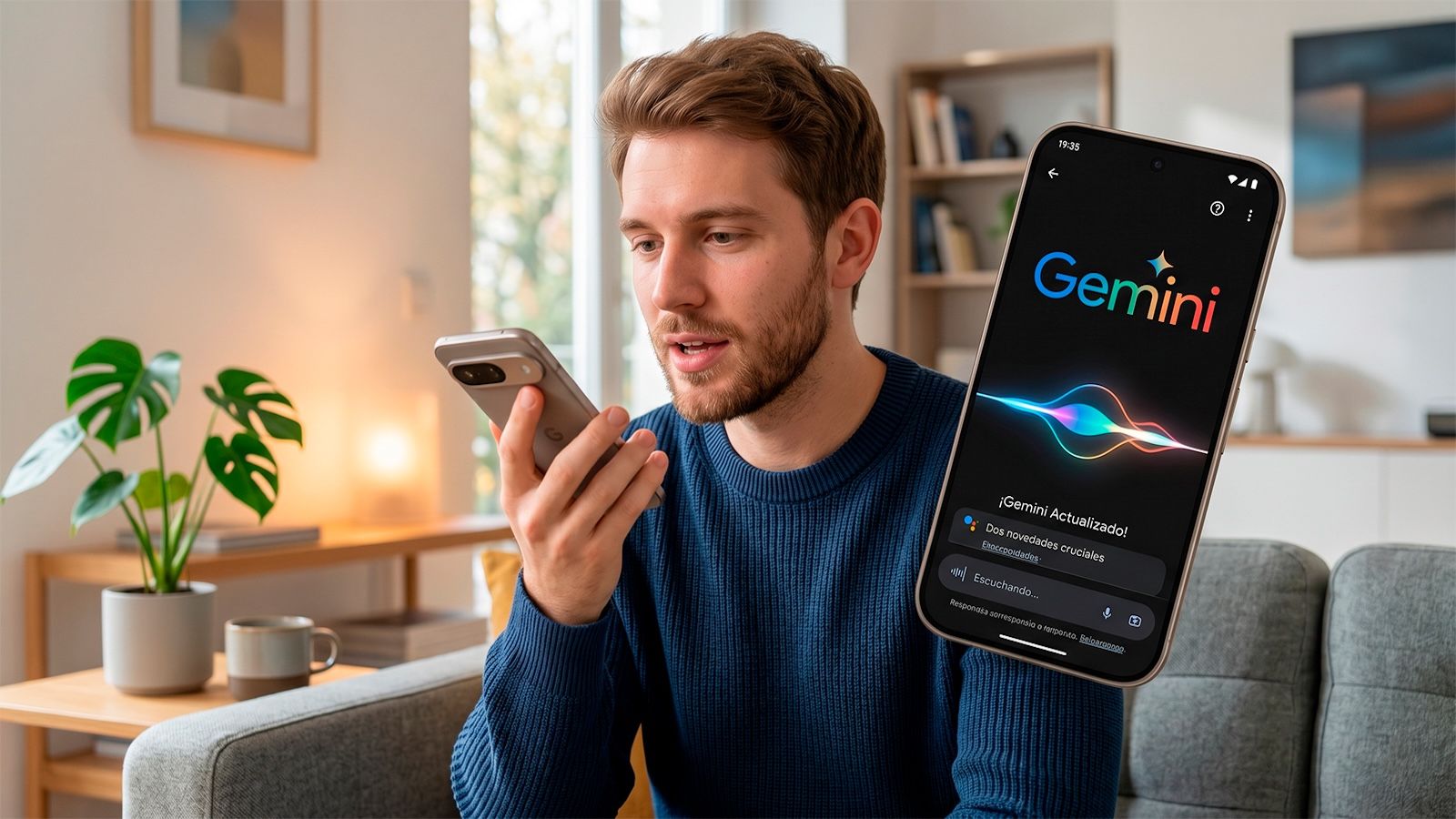 Usuario hablando con Google Gemini