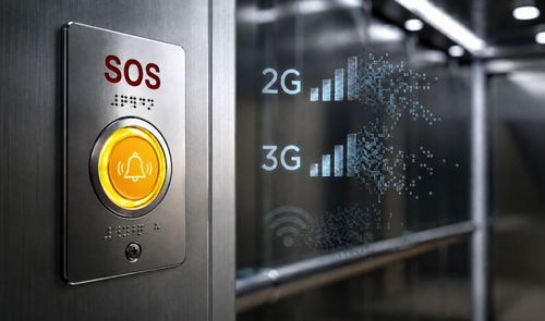 botón SOS en ascensor apagado 2G y 3G