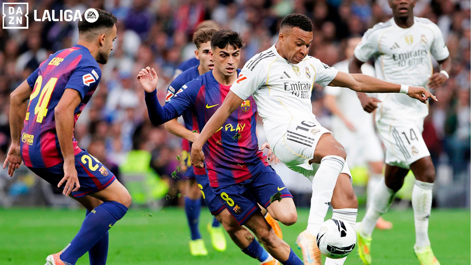 Imagen de El Clásico con Mbappe chutando