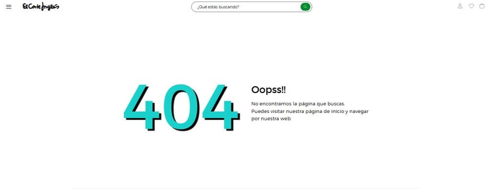 Página no encontrada en El Corte Inglés