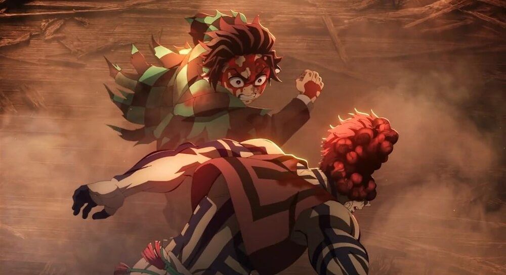 Una escena de Guardianes de la Noche: Kimetsu no Yaiba - La fortaleza infinita
