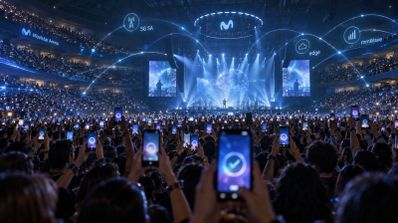 Movistar estrena una tecnología capaz de coordinar a 7.000 personas en tiempo real durante un concierto gracias al 5G SA, edge y mmWave