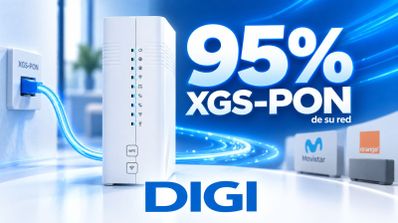 Digi presume ante Movistar y Orange: su tecnología de fibra XGS-PON “alcanza el 95% de la cobertura de red desplegada”