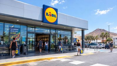 La entrada de un Lidl en Tenerife