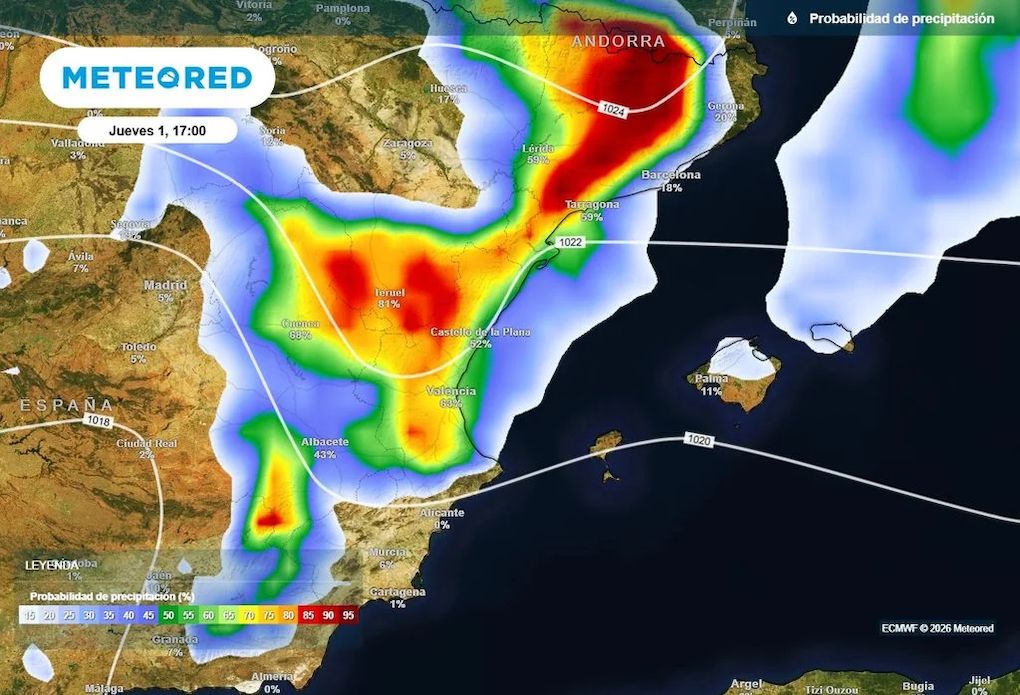 Mapa barométrico de España