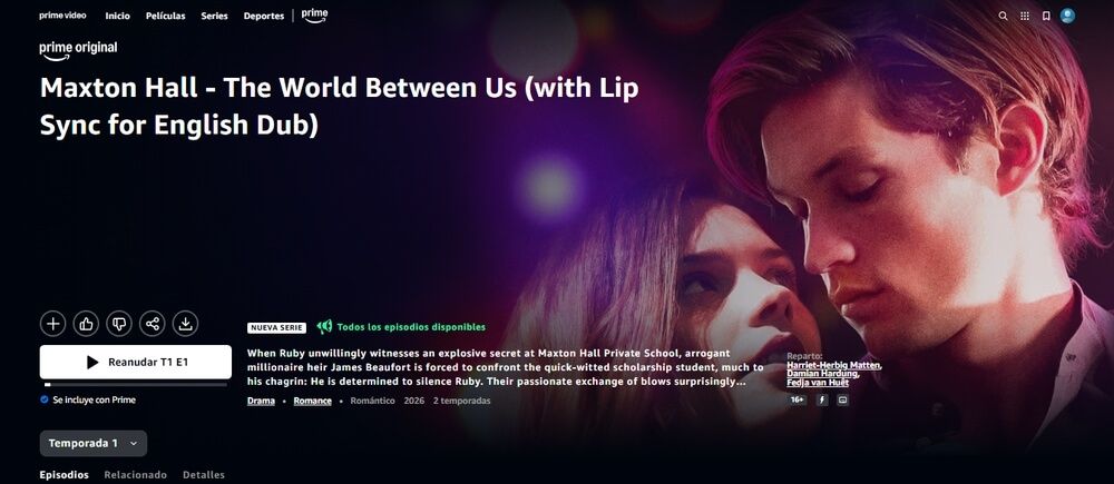 Maxton Hall con Lip Sync en Prime Video USA