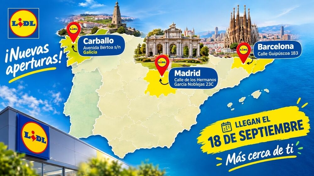Mapa de los nuevos Lidl en España