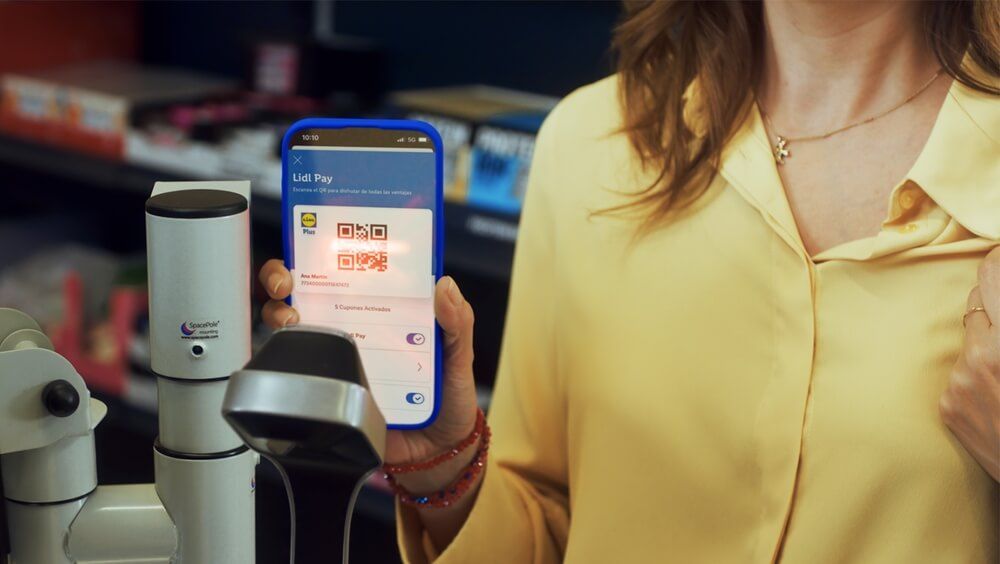 Pasando código de Lidl al pagar