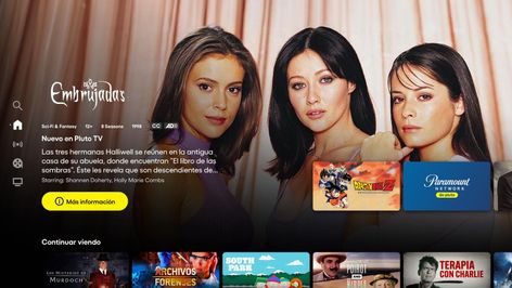 La nueva interfaz de Pluto TV