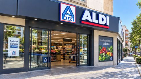 El interior de una tienda de Aldi