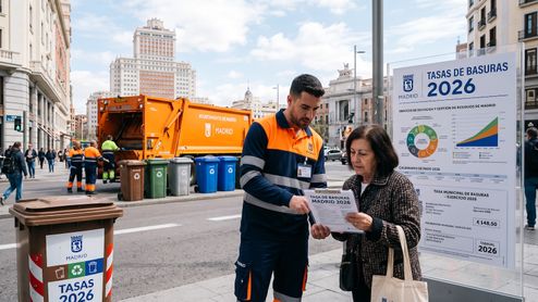 Persona informándose sobre la tasa de basuras en la Comunidad de Madrid