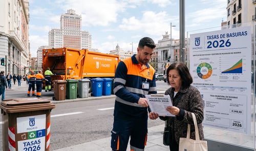Persona informándose sobre la tasa de basuras en la Comunidad de Madrid