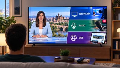 Viendo un canal de televisión en una Smart TV