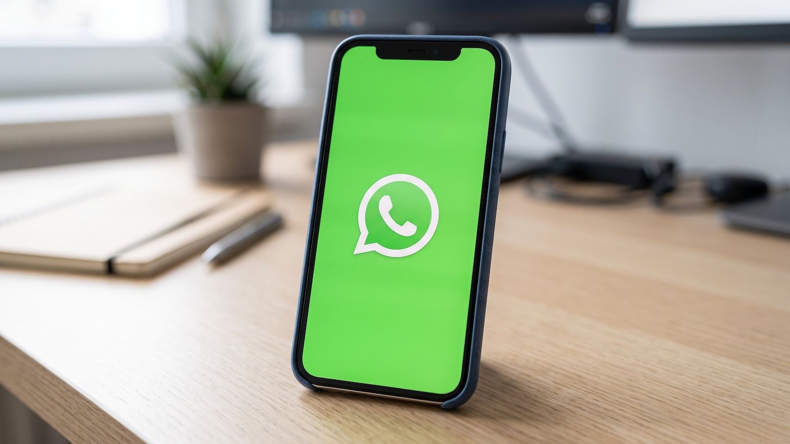 Interfaz de WhatsApp en iPhone