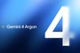 Logotipo de Gemini 4 Argon sobre un fondo degradado en tonos azules con un número cuatro de gran tamaño.