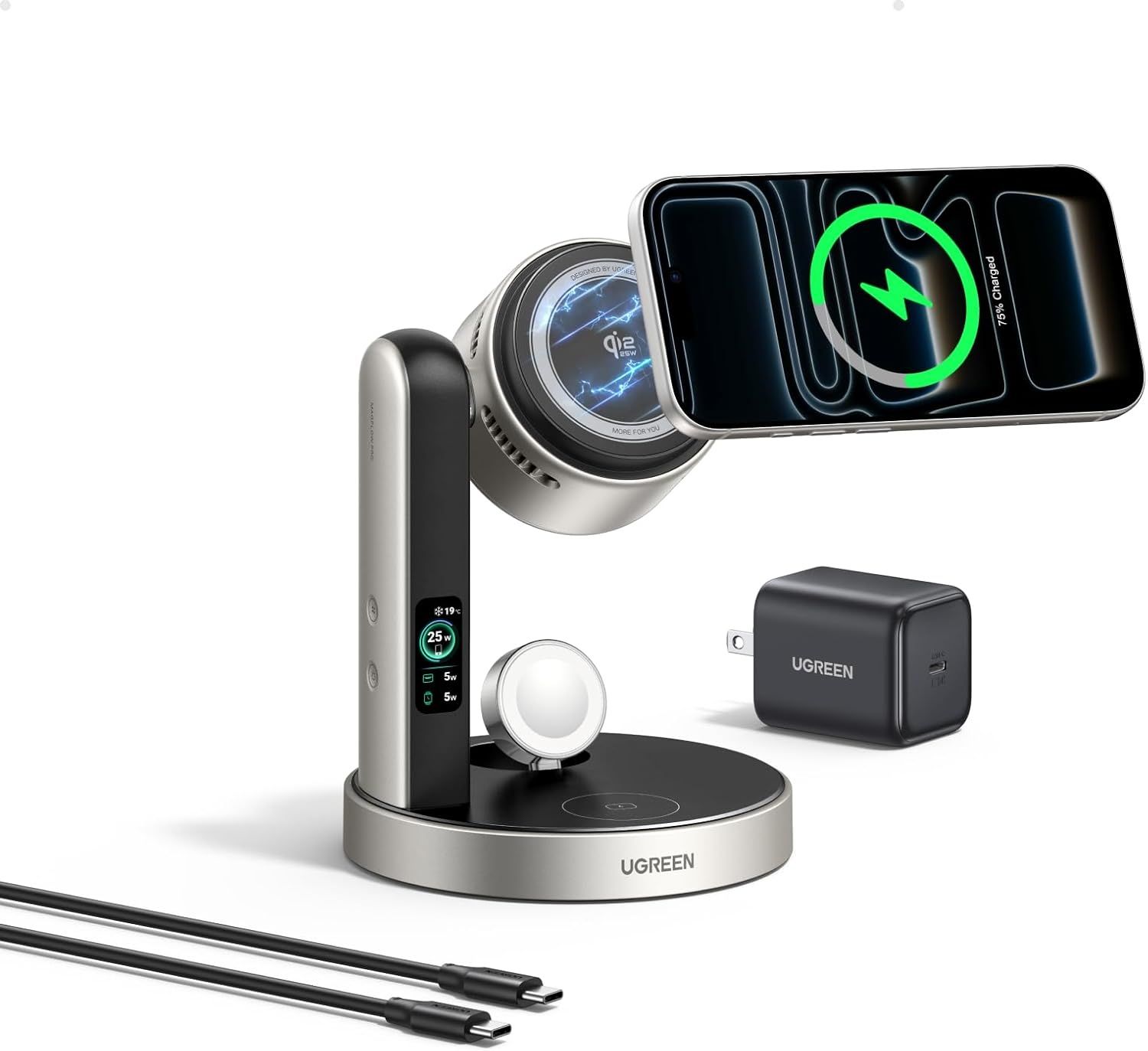MagFlow Pro 3 en 1 Wireless Charger Qi2 25W