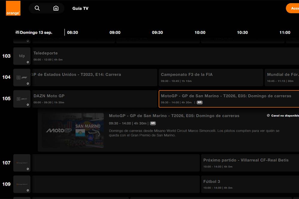 MotoGP en Orange TV