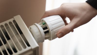 Radiador regulando la temperatura