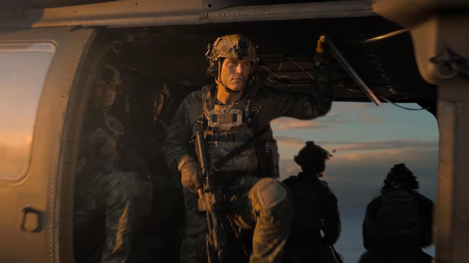 Una escena de Chris Pratt en El camino del pequeño guerrero durante su periodo en los SEAL