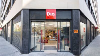 La entrada de una tienda de Dia