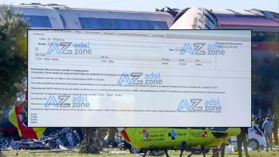 Documento técnico del parte de incidencias sobre una imagen de un accidente ferroviario con un helicóptero de emergencias del Sacyl.