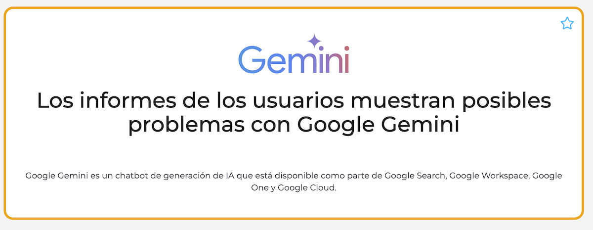 Posibles problemas de Gemini en Downdetector